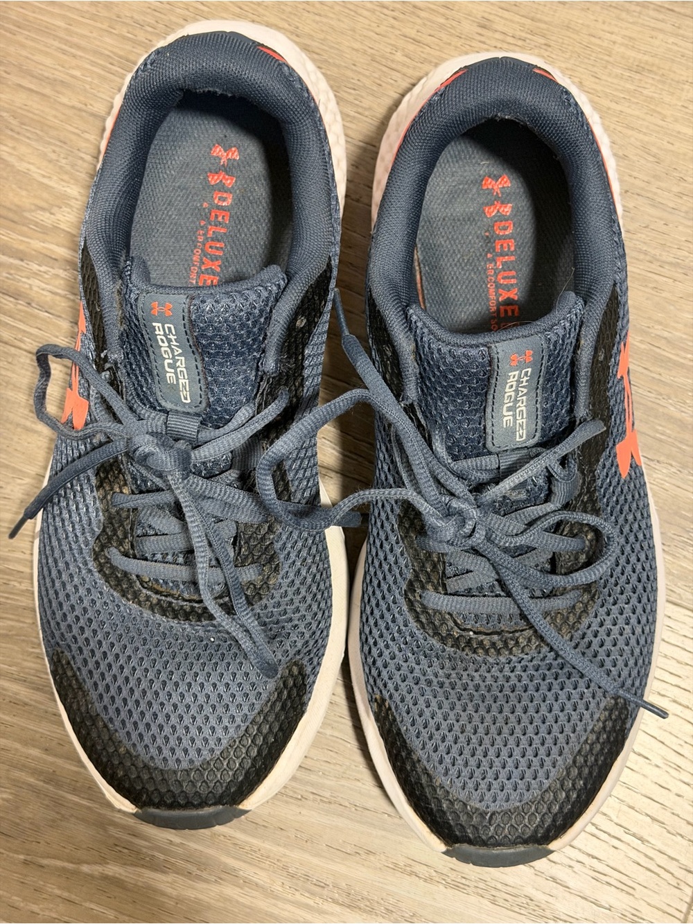 Under Armour Navy and Coral Mesh Athletic Sneakers